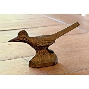 Vintage MCM Brass Road Runner Bird Figurine 4 Inches
